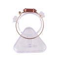 Chapeamento pulseira joias pulseira de Pedra jaspe vermelho Hexagonal de ouro artesanal